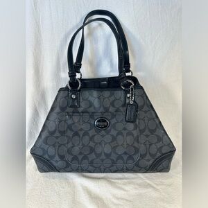 Coach Heritage Payton Signature Tote M1273 F23721 Handbag Black Vintage